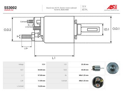 Magnetbryter, starter AS-PL SS3002