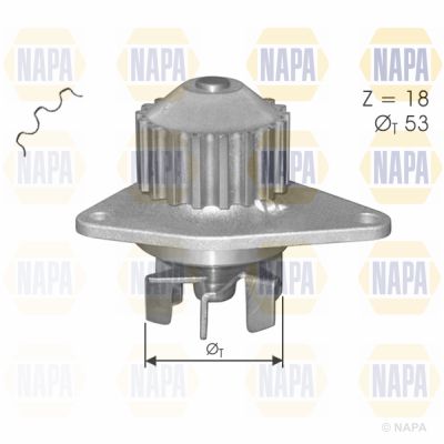 Water Pump, engine cooling NAPA NWP1133