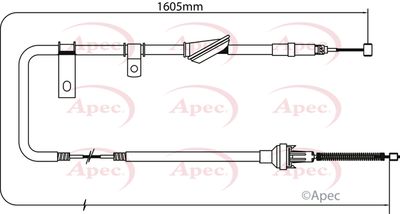 Cable Pull, parking brake APEC CAB1266