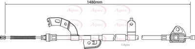 Cable Pull, parking brake APEC CAB1037