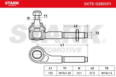 накрайник на напречна кормилна щанга STARK SKTE-0280011