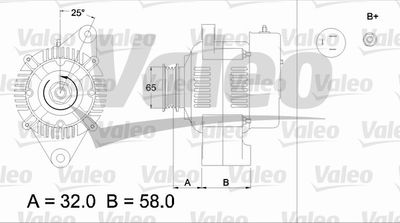 Генератор VALEO 436516 для HONDA CRX