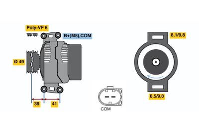 GENERATOR / ALTERNATOR BOSCH 0121715112 4