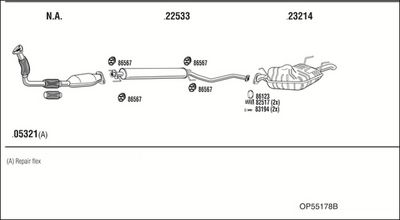 SISTEM DE ESAPAMENT WALKER OP55178B