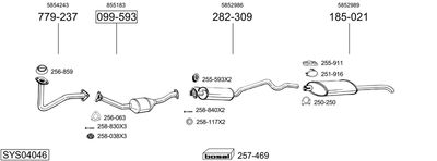 SISTEM DE ESAPAMENT BOSAL SYS04046