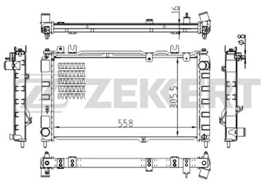 Радиатор, охлаждение двигателя ZEKKERT MK-1508 для LADA GRANTA