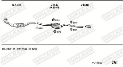 Изпускателна система WALKER VOT18331