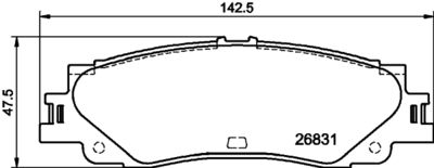 Remblokken set Achter , past: LEXUS LX  TOYOTA LAND CRUISER, LAND CRUISER 300, LAND CRUISER PRADO 2.8D-3.5 08.21-
