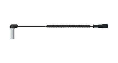 ABS-sensor Achter Links (hoekig, 1000mm, 2pin, geen hoes)
