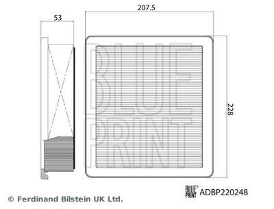 Vzduchový filter BLUE PRINT ADBP220248