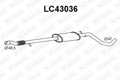 Предглушитель выхлопных газов VENEPORTE LC43036 для LANCIA YPSILON