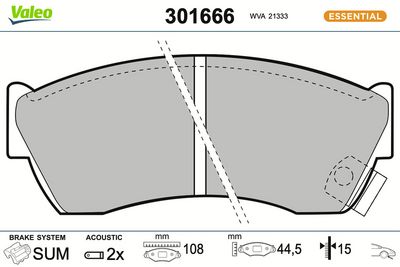 SET PLACUTE FRANA FRANA DISC VALEO 301666
