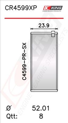 Черупка на биелен лагер KING CR4599XP