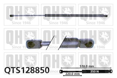 газов амортисьор, капак на двигателя QUINTON HAZELL QTS128850