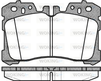 WOKING P12203.00 Тормозные колодки и сигнализаторы  для LEXUS LS (_F4_) 460 (USF40, USF41)