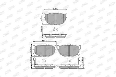 BREMSBELAGSATZ SCHEIBENBREMSE JURID 572127J 1