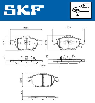 SET PLACUTE FRANA FRANA DISC SKF VKBP81086A 1