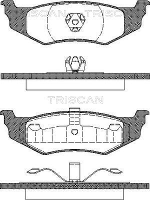 Комплект тормозных колодок, дисковый тормоз TRISCAN 8110 10521 для DODGE NEON