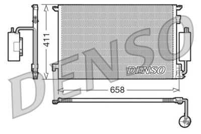 DENSO DCN20034 Радиатор кондиционера  для OPEL SIGNUM (Опель Сигнум)