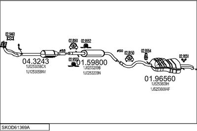 SISTEM DE ESAPAMENT MTS SKOD61369A009516