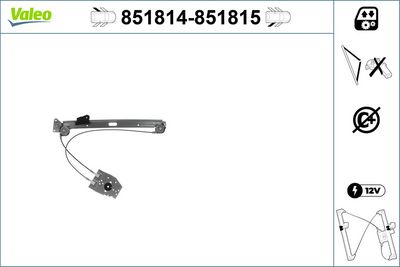 стъклоподемник VALEO 851815