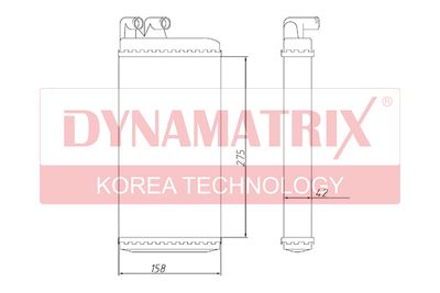 Теплообменник, отопление салона DYNAMATRIX DR70220 для AUDI V8