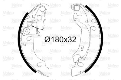 Комплект тормозных колодок VALEO 564081 для FIAT PANDA