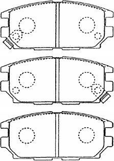 Комплект тормозных колодок, дисковый тормоз AISIN D2N036 для MITSUBISHI SIGMA
