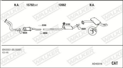Изпускателна система WALKER AD40316