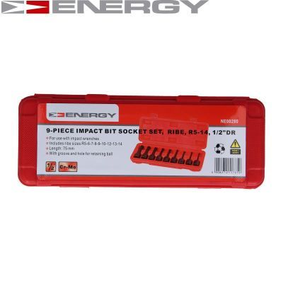 ENERGY - Sada rázových bitov RIBE 1/2" 9ks