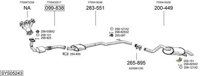 Изпускателна система BOSAL SYS05243