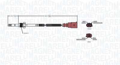 SENSOR ABGASTEMPERATUR MAGNETI MARELLI 172000229010 1