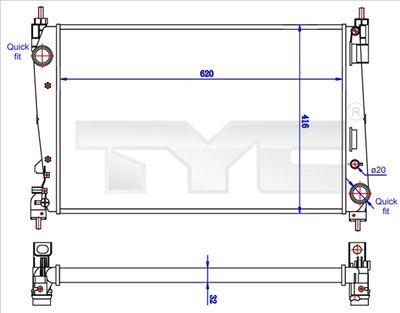 TYC 725-0042-R Крышка радиатора  для FIAT DOBLO (Фиат Добло)