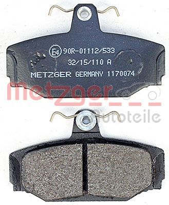 BREMSBELAGSATZ SCHEIBENBREMSE METZGER AUTOTEILE 1170074 2
