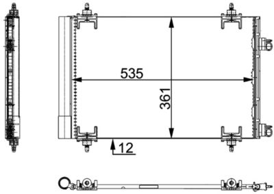 CONDENSATOR CLIMATIZARE MAHLE AC668000P 1