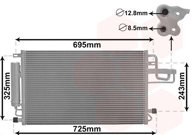 VAN WEZEL 82005156 Радиатор кондиционера  для HYUNDAI TUCSON (Хендай Туксон)