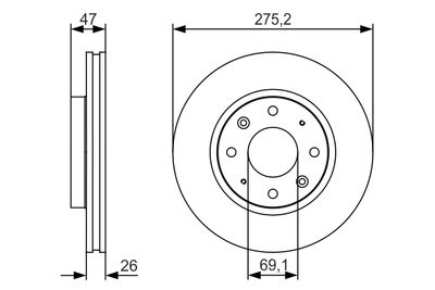 Brake Disc 0 986 479 S28