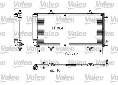 VALEO 817668 Радиатор кондиционера  для FIAT ULYSSE (Фиат Улссе)