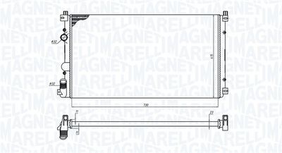 MAGNETI MARELLI 350213185100 Радиатор охлаждения двигателя  для NISSAN INTERSTAR (Ниссан Интерстар)