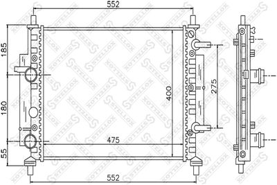 Радиатор, охлаждение двигателя STELLOX 10-25409-SX для FIAT MAREA