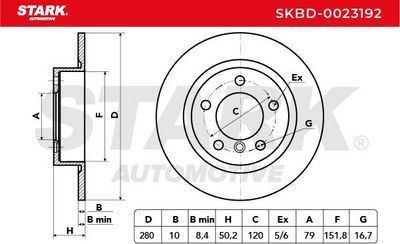 спирачен диск STARK SKBD-0023192