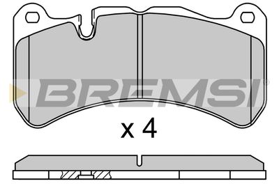 Комплект тормозных колодок, дисковый тормоз BREMSI BP3752 для MASERATI GRANCABRIO
