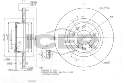 спирачен диск ICER 78BD4623-2