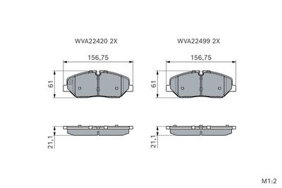 BREMSBELAGSATZ SCHEIBENBREMSE BOSCH 0986460307 4