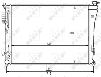 Радиатор, охлаждение двигателя WILMINK GROUP WG1723631 для HYUNDAI i40