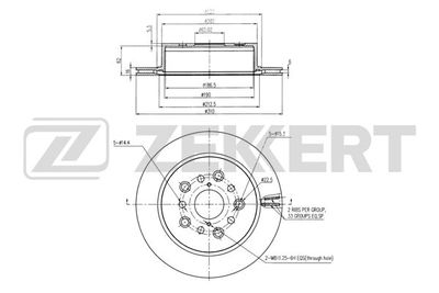ZEKKERT BS-6085 Тормозные диски  для LEXUS LS (Лексус Лс)