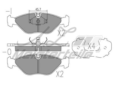 комплект спирачно феродо, дискови спирачки A.Z. Meisterteile AZMT-44-022-1722