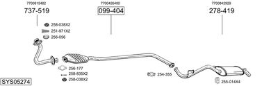 Układ wydechowy BOSAL SYS05274