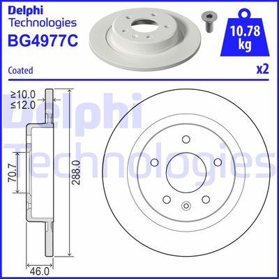 Bromsskiva DELPHI BG4977C