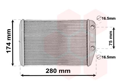 VAN WEZEL 17006410 Радиатор печки  для PEUGEOT BOXER (Пежо Боxер)